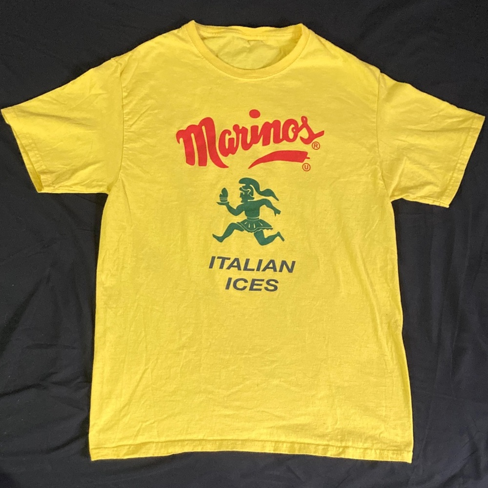 Marinos Italian Ice Brand Yellow T Shirt